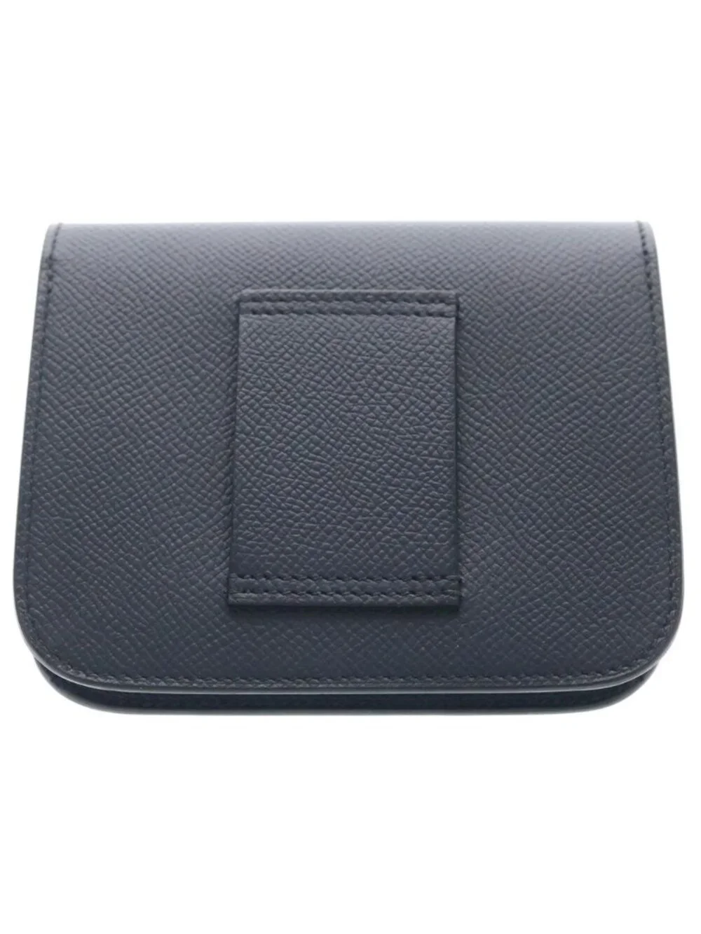 Hermes Constance Slim Epsom Gold Pouch Wallet Compact Navy